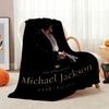Michael Jackson Pop Printed Flannel Blanket Cozy Comfortable Fleece Blanket For Office Sofa Home Decor Memorial Gift