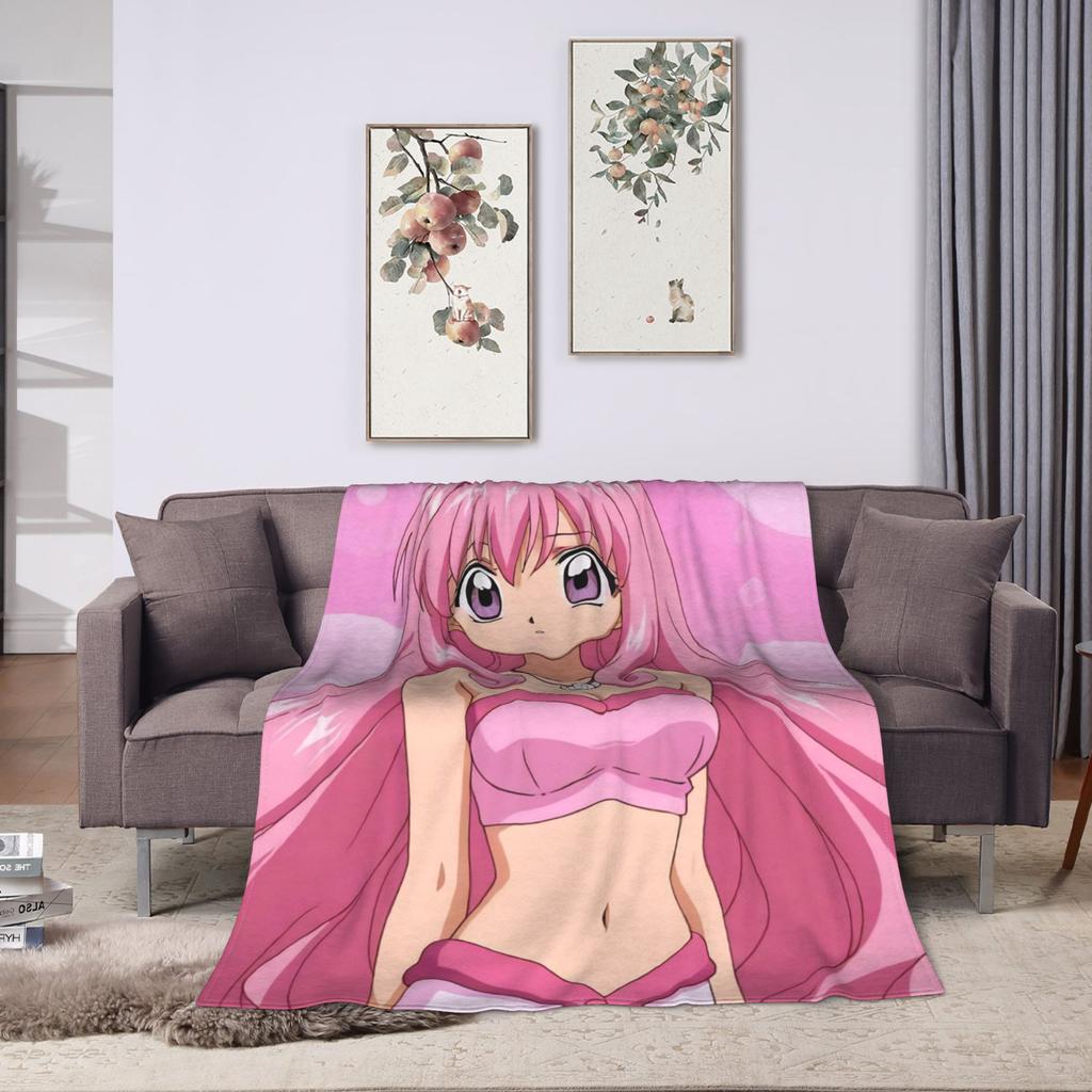 M-Mermaid Melody Pichi Pichi PitchS Blankets Flannel Winter Lightweight Throw Blanket for Home Travel Plush Thin Quilt