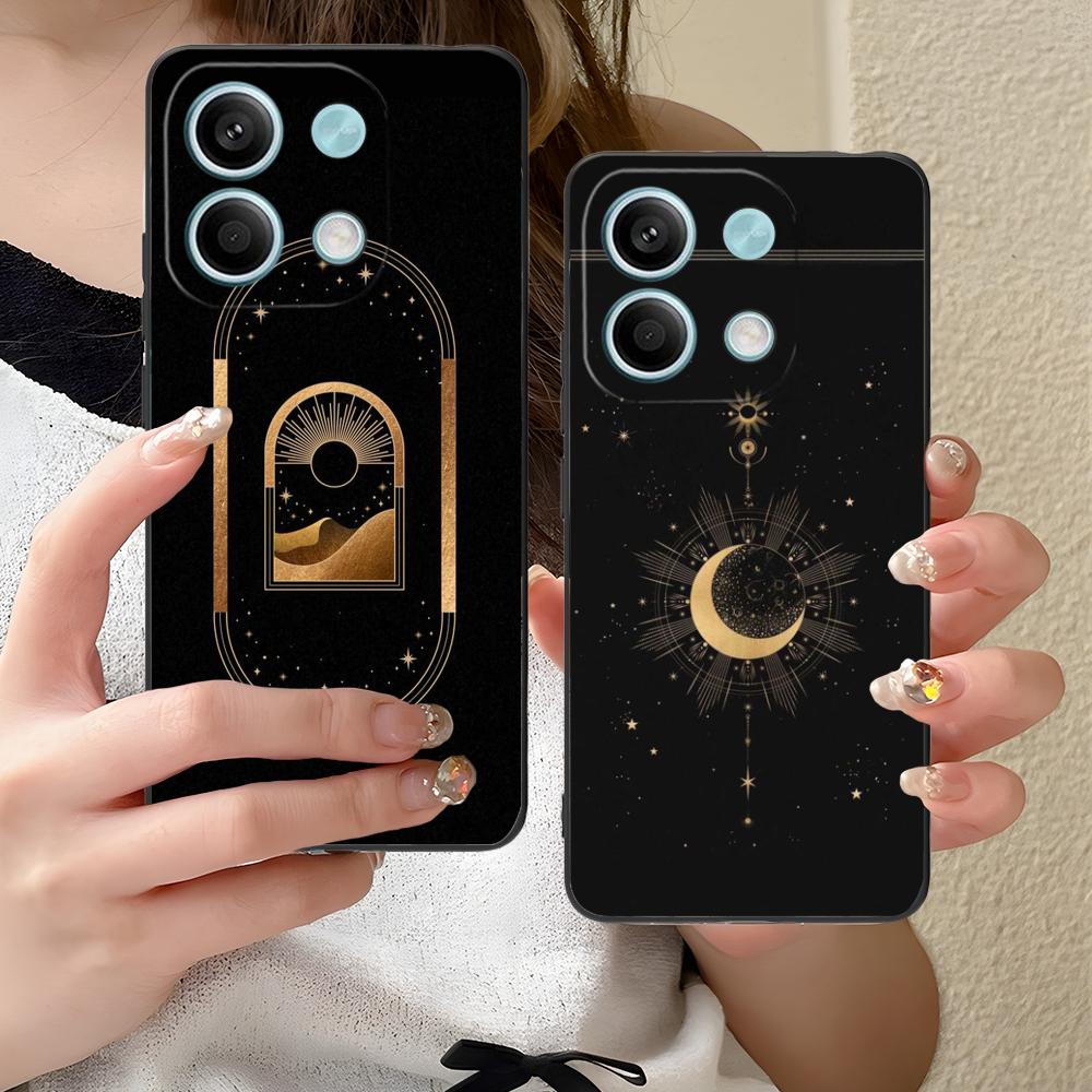 Sun Moon Mobile Cell Phone Case for Xiaomi Redmi 15 14 13 12 A5 3 2 1 C Plus 4G 5G Colorful Printing Cover Smartphone Pretty