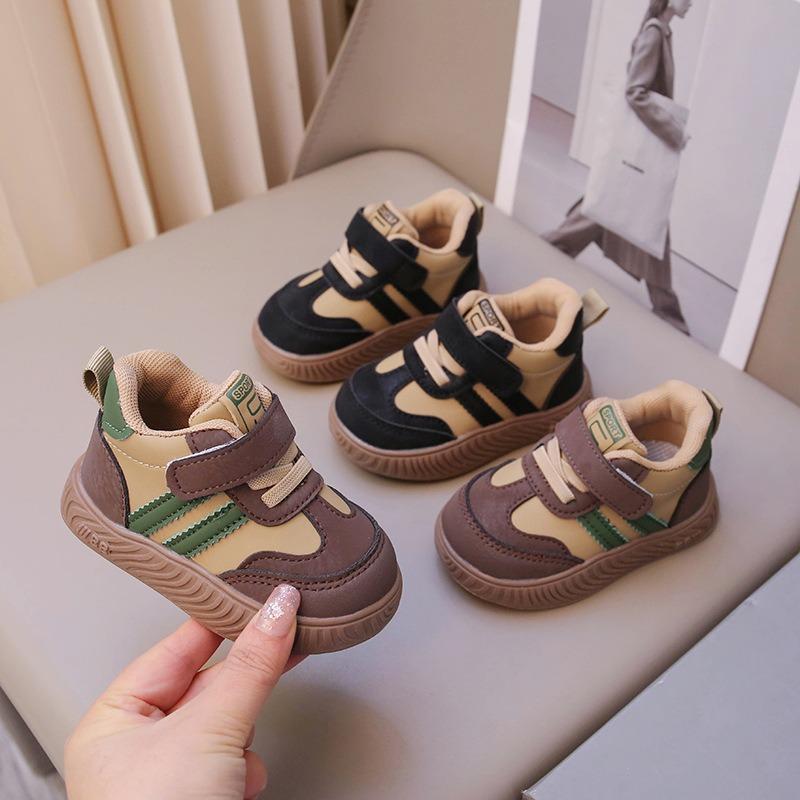 Baby German Army Trainers, Spring/Autumn Soft-Sole Walking Shoes, Boys' Casual Sneakers, Girls' & Infant Flats, Casual Anti-Kick Shoes.