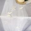 Semi-Transparent Tulle Table Runner Romantic Sheer Table Cover  For Table Decoration