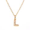 New Diamond Clavicle Necklace with 26 Alphabet Pendants - Stylish European and American Jewelry