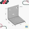 KOTARBAU® Carpenter's Angle Construction Connector Stainless Steel Galvanized 40 X 40 X 40 MM Set of 100 PCS