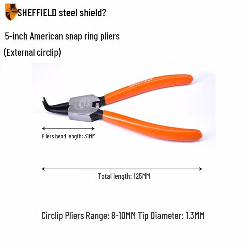 Sheffield Bent-Nose External Retaining Ring Pliers