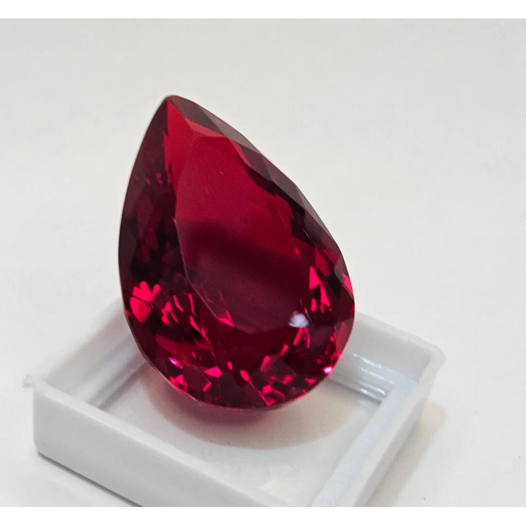 Natural Red Ruby Pear Cut 60 Ct Stunning Certified Loose Gemstone