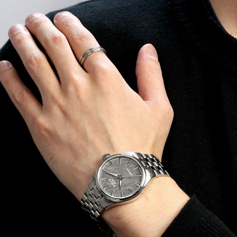 [varnish] Meteorite Meteorite Ring Ring Stainless Simple KN-RG001-MT (No. 11)