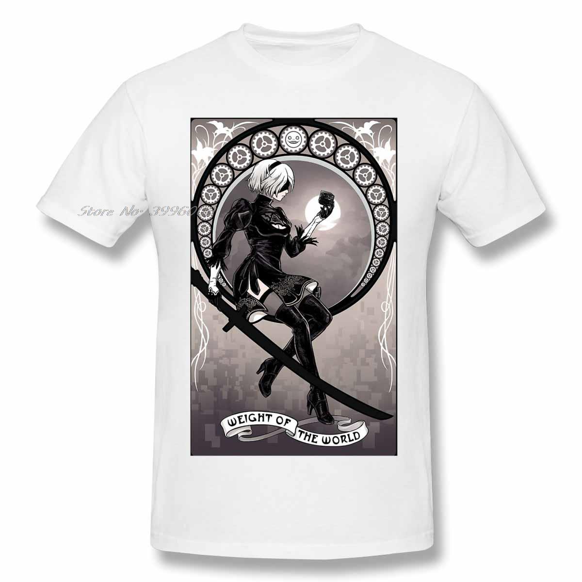

Weight Of The World T Shirt White NieR Automata printed Tshirt Summer large TShirts S
