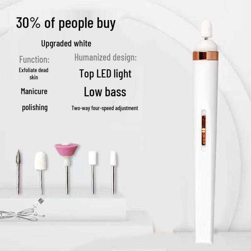 Rechargeable Portable Electric Nail Polisher and Dead Skin Exfoliator for Hands and Feet.