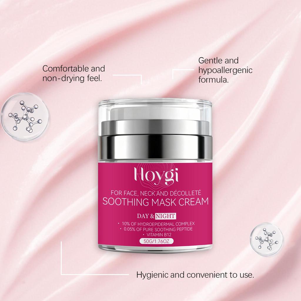 HOYGI Sanfte Maskencreme: Glatte, einfache Anwendung, feine Textur, verbessert Weichheit und Ausstrahlung für die tägliche Hautpflege.