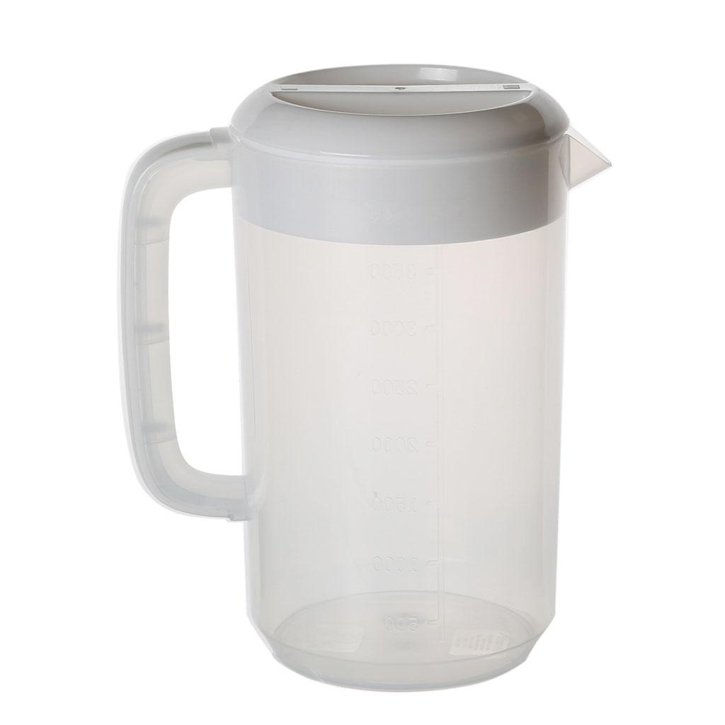 Plastic Handmade Water Jug for Hot and Cold Water Ice Lemon Tea Juice Beverage 1 белый