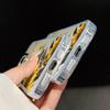 Sunflower Floral Pattern Case For iPhone 17 Pro Max iPhone 16 15 14 13 Pro Max 11 17e 16e Plating Lens Frame Clear Soft Silicone Back Cover