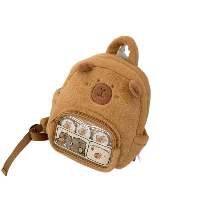 Schoolbag Picabara Backpack Plush Tote Bag Children's Gift Change Bag Cute Capybara Fashion Cartoon Backpack