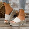 Fashion New Summer Shoes Woman Outdoor Platform Casual Round Toe Sandals Plus Size Simple Design Ladies Slippers for Daily Hot Sale