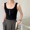 Pure Cotton Button Suspender Vest for Women In Summer Wear New Slim Fit and Slim Inner Top
