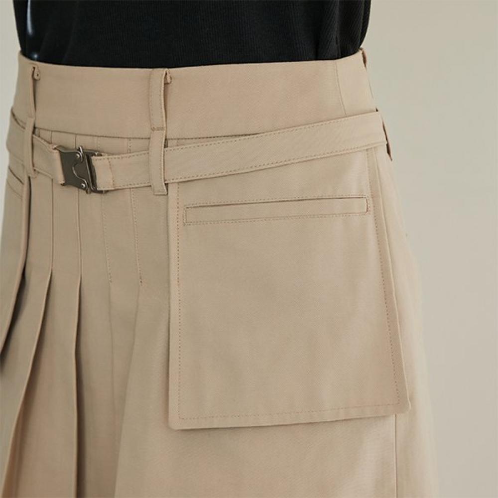 Egoist Pleats Out Pocket Belted Skirt Er2ws362