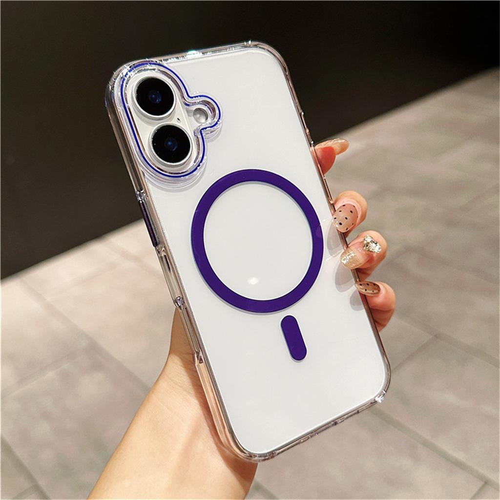 Simple and Strong Magnetic Phone Case, Suitable for IPhone13/14, 15promax Protective Case, Apple 16p Solid Color