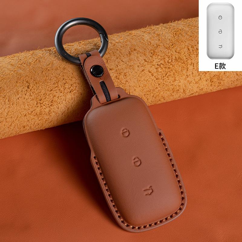 For Geely Emgrand Monjaro Xingyue L Boyue Binyue Binrui Vision X6X Leather Car Key Case Fob Cover Auto Key Protector Accessories