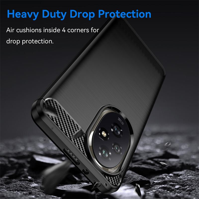Pro Huawei Honor 200 Pouzdro Kryt Honor 200 Capas Nový Nárazuvzdorný Pancéřovaný Zadní Kryt Telefonu Měkký TPU Karbonové Vlákno Pro Kryt Honor 200