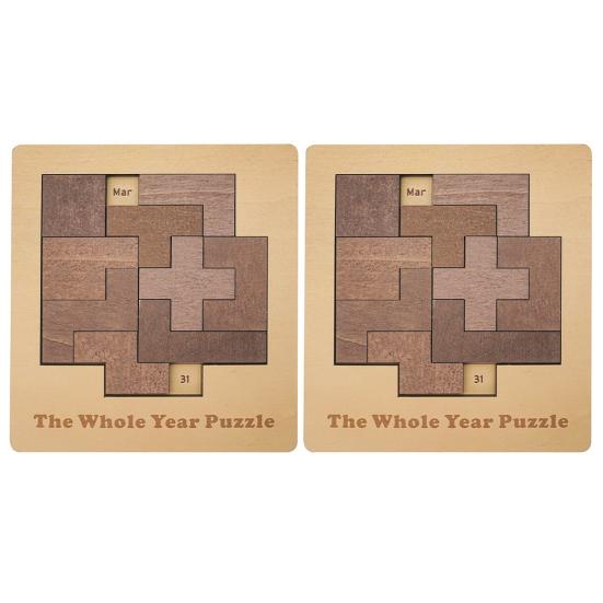 Daily Calendar Puzzle Wooden Puzzle Toy 365 Date Daily Challenge Puzzle Game The Whole Year Puzzle Calendar Gift for Men Women Kids