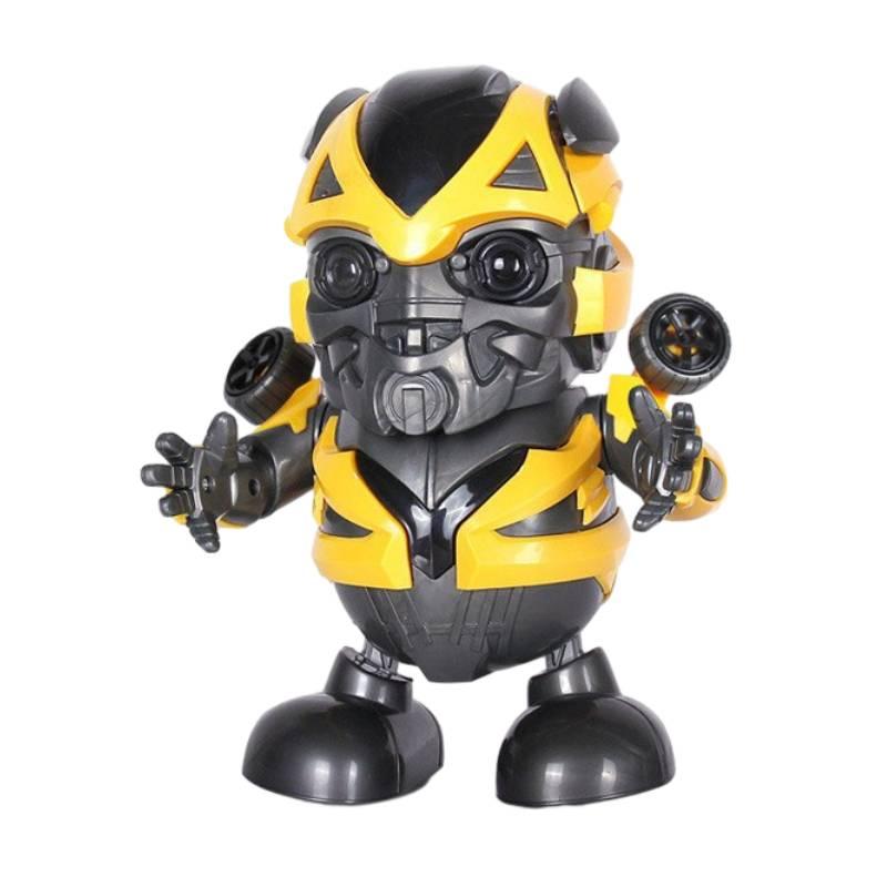 Interactive Dancing Robot Toy With Lights And Music Iron Man Bumblebee Spider-man