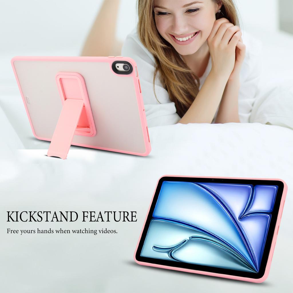 For iPad Air 13 (2025)/(2024) Case with Kickstand TPU+PC Skin-Touch Tablet Cover