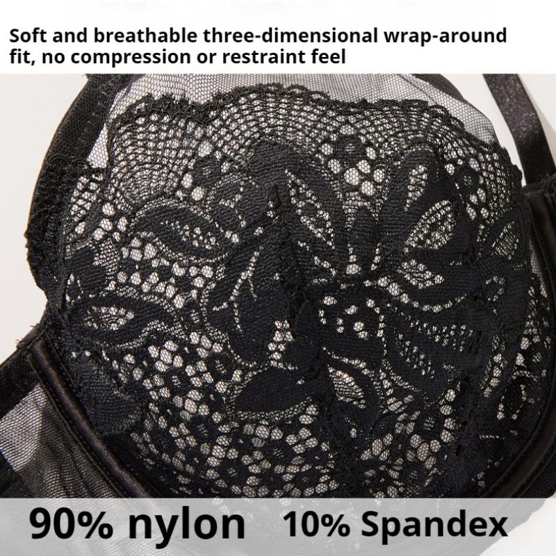 Thin Plus Size Fat  Women's Underwear Big Chest Small Set Bra Breast with Full Cup Bra