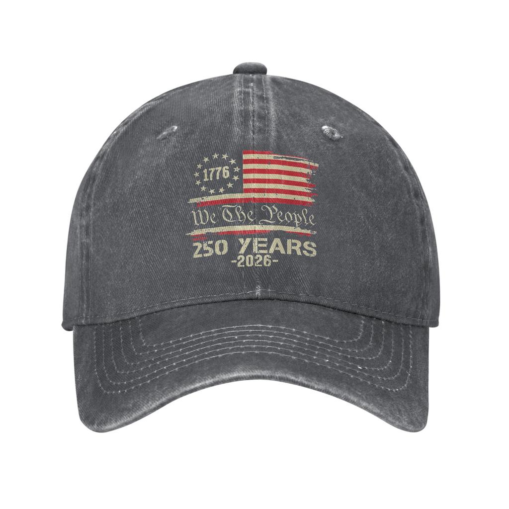 250 Years American Anniversary Print Cap Men Women Cotton  Trucker Hat Lerisure Wear Baseball Cap Adjustable