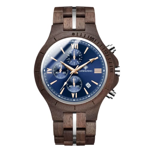 

RORIOS Men s Wooden Quartz Watch with Analog Date Display, Multi-Function Design, Luminous Design, Vintage Retro Style, Casual and Simple Design, Perf
