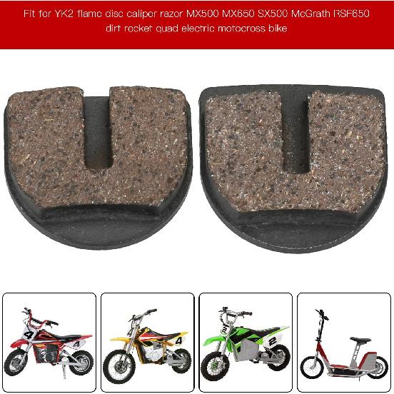 GREHUA Disc Brake Pads Front and Rear Compatible with Razor MX500 MX650 SX500 Dirt Rocket Quad 500 ATV 4 Wheeler Motocross RSF650 Street Bike E500S