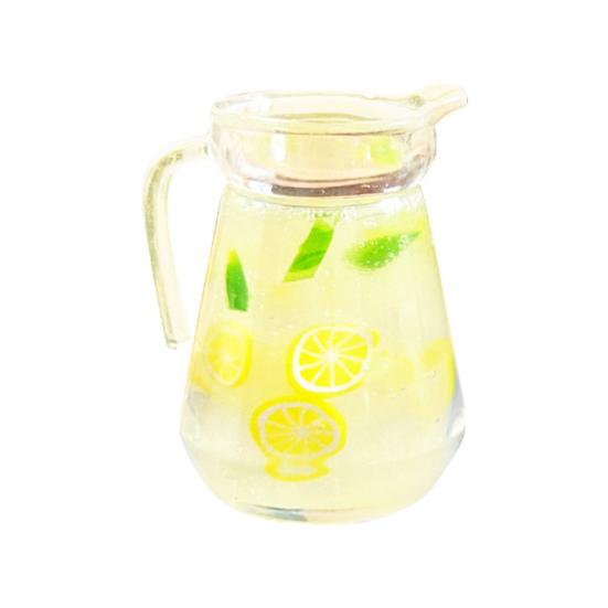 Miniaturní čajový set s citronem Realistický nábytek pro panenkový domeček Čajový set Simulace Konvička na limonádu Šálek Model nápoje pro 1:6 1:Domeček pro panenky v měřítku 1:12 Mini krajiny