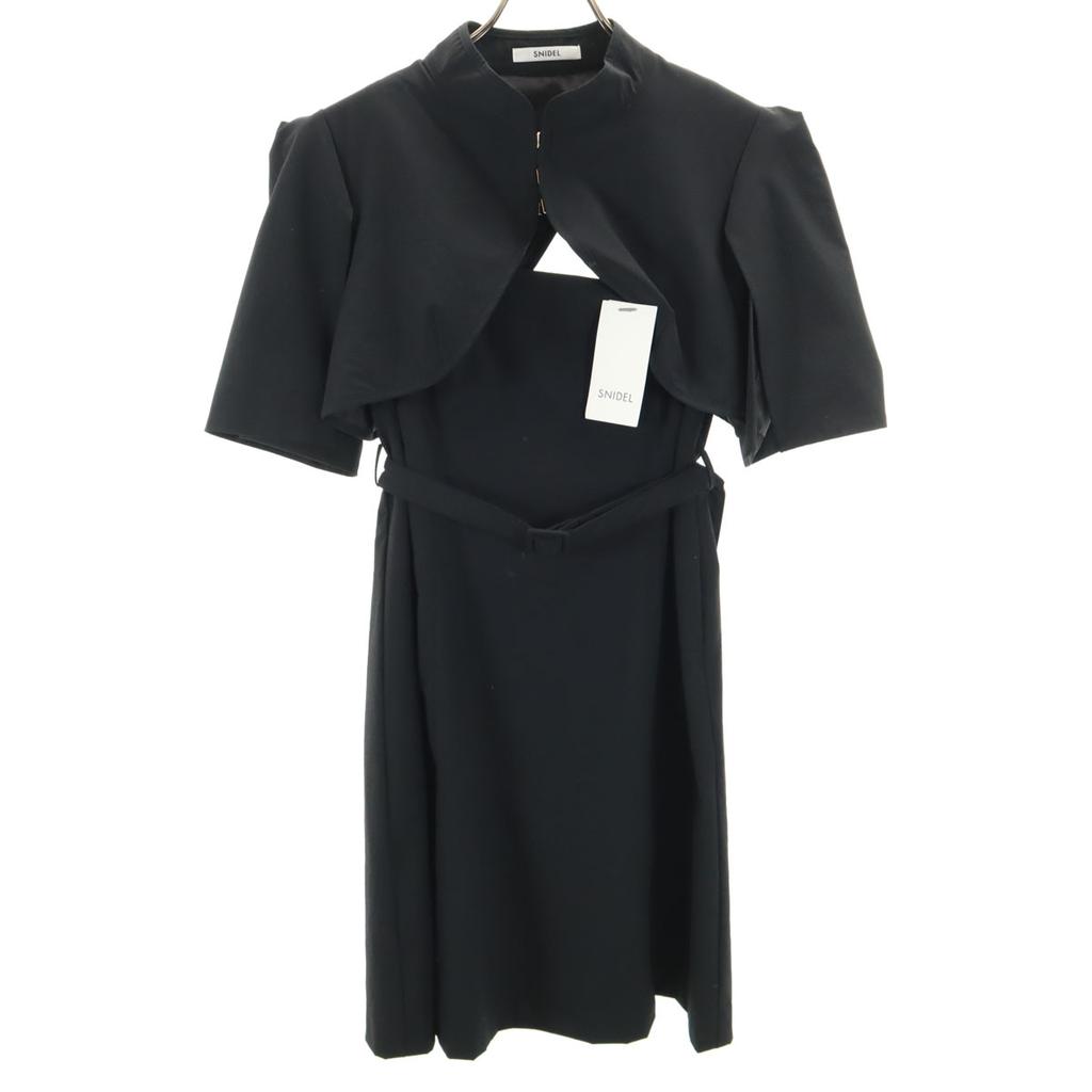 Unused SNIDEL Short Sleeve One Piece 1 Black Series Women Used
