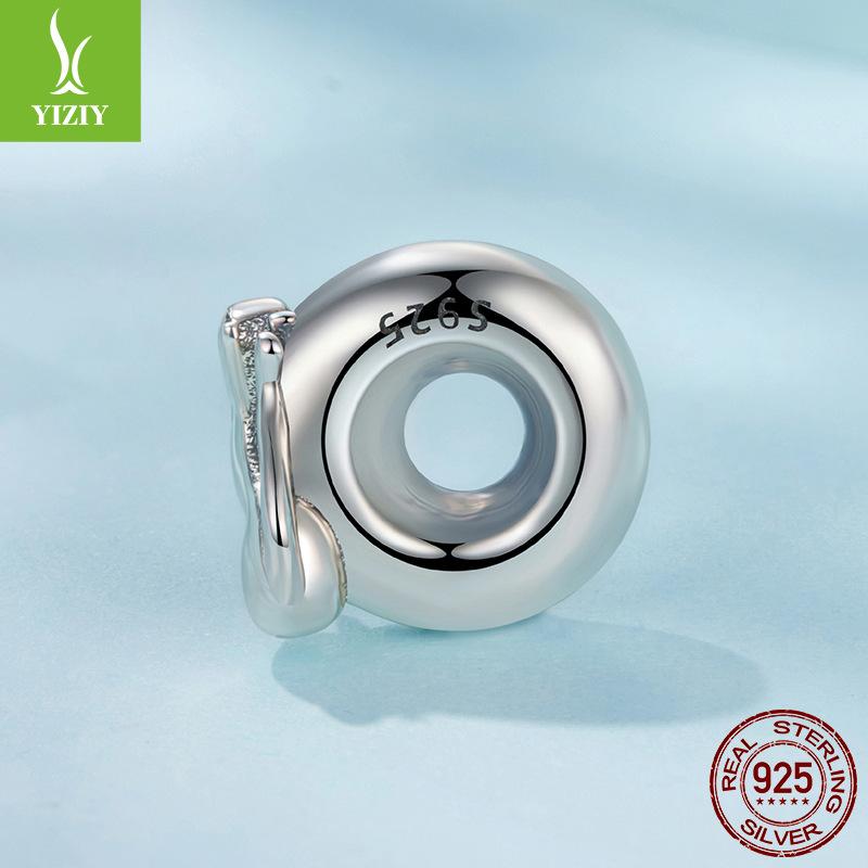 Simple Cat Silicone Positioning Bead Spacer Cute And Smart S925 Sterling Silver Bracelet Bead Spacer