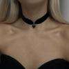 Classic Gothic Tattoo Velvet Choker Necklace Red Zircon Heart Pendant Necklaces For Women Jewelry Valentine's Gift N0544