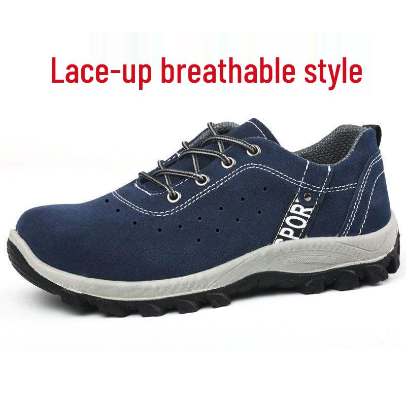 Herren Stahlkappe Atmungsaktiv Anti-Quetsch Anti-Durchstich Sommer Arbeitsschuhe: Leicht, Abriebfest, Geruchshemmend, Solide Sohle.