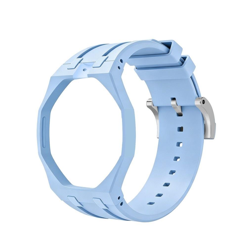 Dreifarbiger integrierter Silikon-Uhrenarmband-Mod-Kit mit Faltschließe Kompatibel mit Swatch X Royal Pop Uhrenzubehör