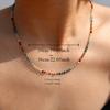 1pc Colorful Gem Bead Necklace, Fashion Adjustable Length - Trendy Jewelry Gift for Women