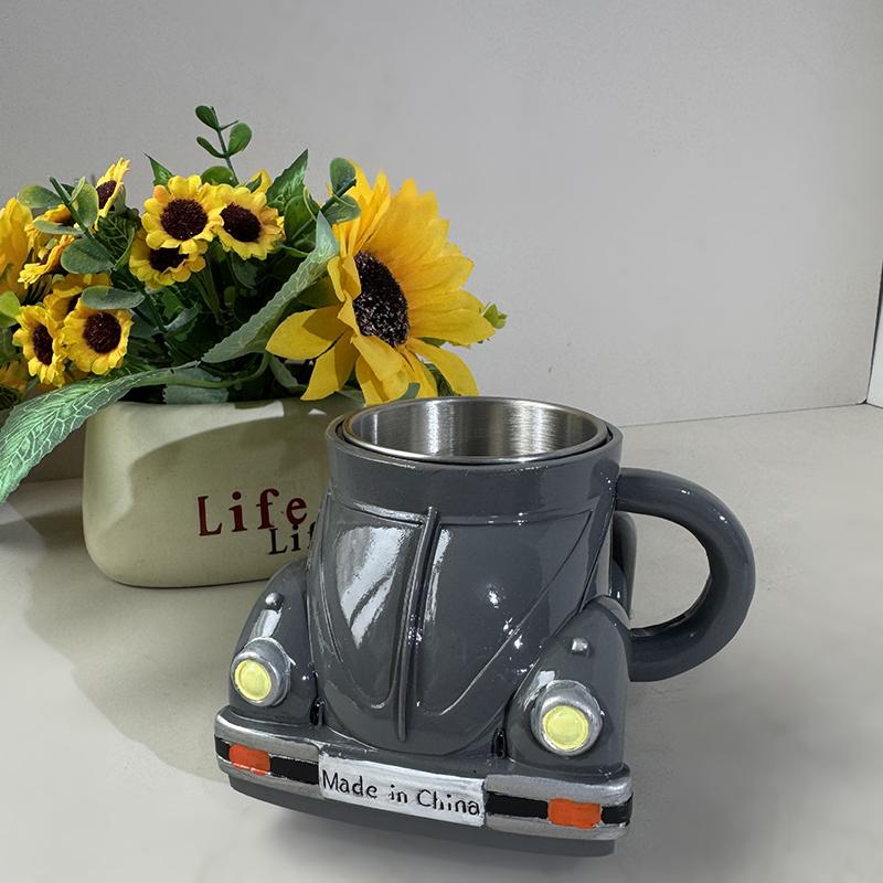 Creative Funny Beetle Shaped Coffee Mug Unique Handmade Beetle-Shaped Coffee Cup Novelty Car-Shaped Tea Cup