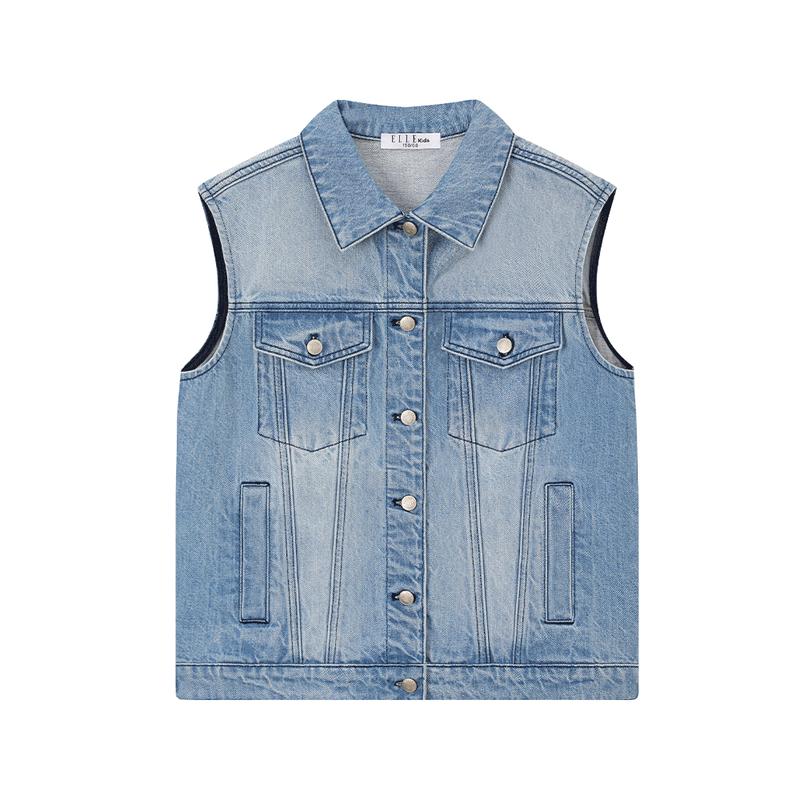 ELLE KIDS Girls Retro Denim Vest 165