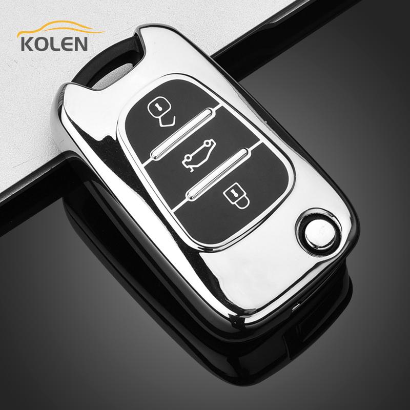 New Tpu Car Remote Key Case Cover Shell Fob For Kia Rio K2 K3 K5 Ceed Cerato Sportage Soul For Hyundai I20 I30 Ix25 Ix35 Solaris