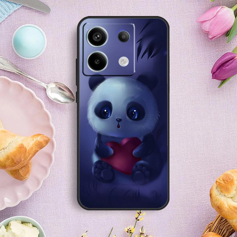 Cute Baby Panda Case For Xiaomi Redmi Note 15 Pro Plus 10 11 12 13 14 Pro Cover For Redmi 14C 15C 12C 10C 13C