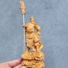 Standing Guan Gong Wood Carving Ornament - 16×9×5.5 for Home Decor