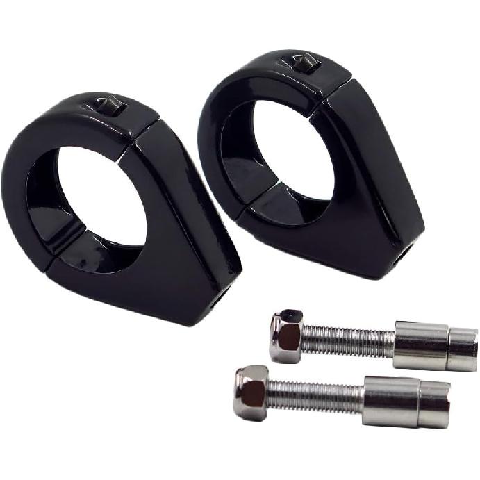 Riloer Motorcycle Fork Indicator Brackets, Aluminum Motorcycle Turn Signal Mount Brackets Turn Signal Light Indicator Bracket Clamps, Motorbike Fork