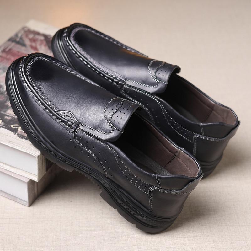 Fashion Fashion Casual Cow Leather Loafers for Men Spring Autumn Soft-soled New Designer Men's Shoes Solid Color Driving Shoes Male