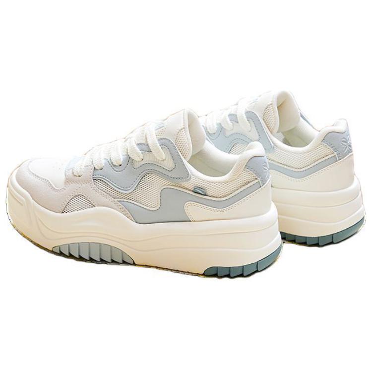 Anta Lifestyle Series Egg Shoes Trendy Versatile Durable Low-Top Skate Shoes Women sneaker White Blue 122438021-4