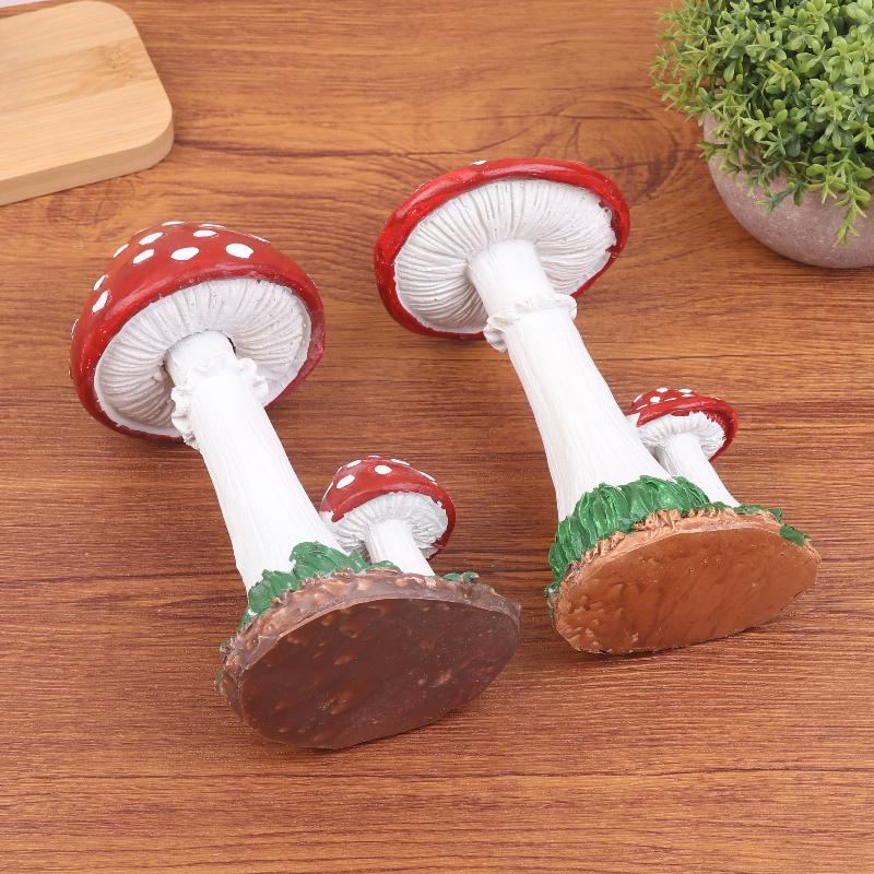 Artificial Simulation Mushroom Ornament Fairy Garden Moss Landscape Decoration For Home Courtyard Lawn Decor Accessories