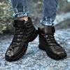 MCTIN Winter Trekking Snow Boots Warm Fur Barefoot Boots Outdoor Leather Ankle Booties Men Women Hiking Shoes