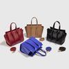 Women's Square Shoulder Bag of PU Leather Simple Armpit Solid Color Lady's Bag