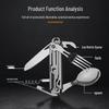 Portable Folding Outdoor Camping Cutlery: Integrated Knife, Fork, and Spoon Combination
