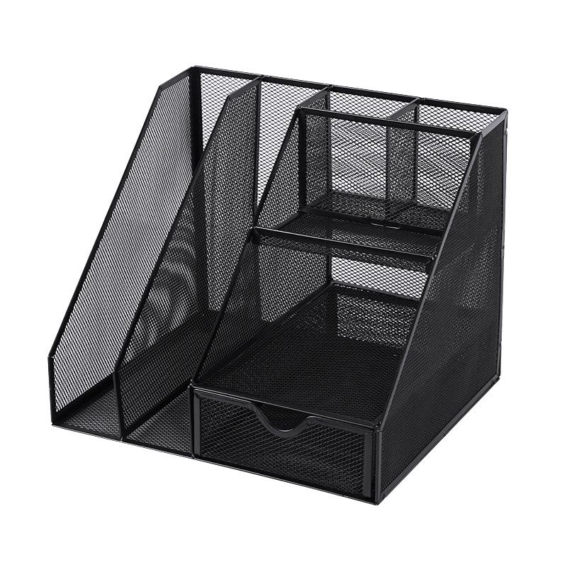 Mehrschichtiger vertikaler Desktop-Datei-Organizer und Aufbewahrungsregal
