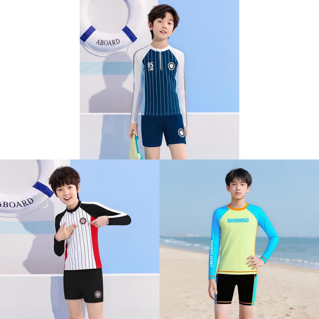 Kinder Badesachen Jungen Langarm Sonnenschutz Anzug Für Wassersport Und Training